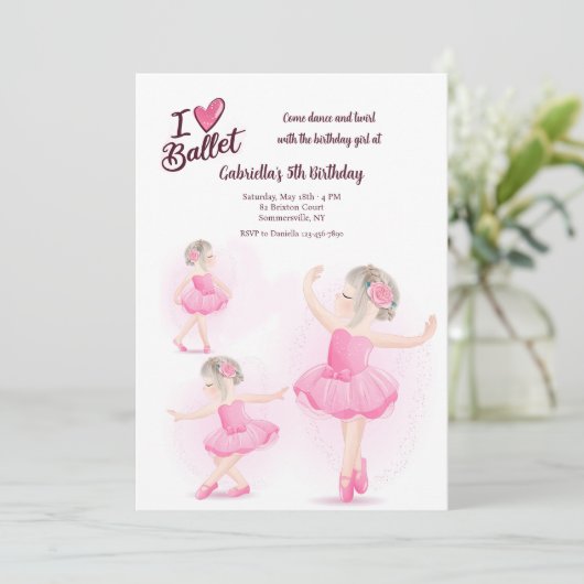 バレエが大好き 招待状 (スタンド正面)