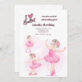 バレエが大好き  招待状 (正面/裏面)