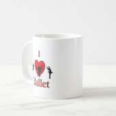 バレエが好き コーヒーマグカップ (正面左)