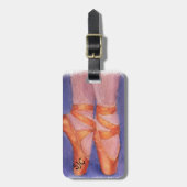 バレエつま先の靴パーソナライズされた荷札 ラゲッジタグ (正面縦)