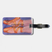 バレエつま先の靴パーソナライズされた荷札 ラゲッジタグ (裏面横)