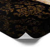 バレエつま先シューズ – ブラックピンク金ゴールド ポスター (角)