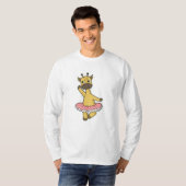 バレエでバレリーナを務めるキリン Tシャツ (正面フル)
