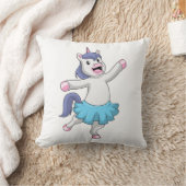 バレエでユニコーンをバレリーナと クッション (ブランケット)