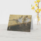 バレエで練習するダンサー | Edgar Degas カード (黄色い花)