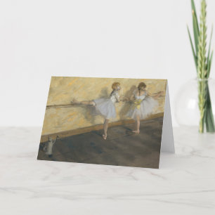 バレエで練習するダンサー Edgar Degas カード