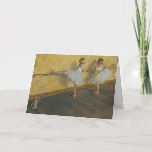 バレエで踊るダンサー – Edgar Degas カード (正面)