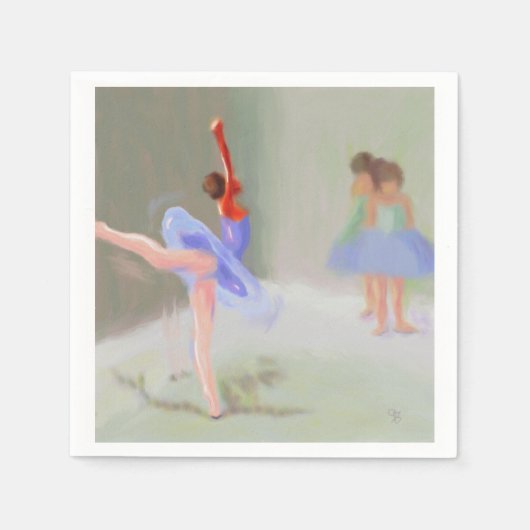 バレエで スタンダードカクテルナプキン (正面)