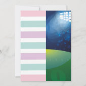 バレエとアメリカンフットボールの共同誕生日スポーツ 招待状 (裏面)