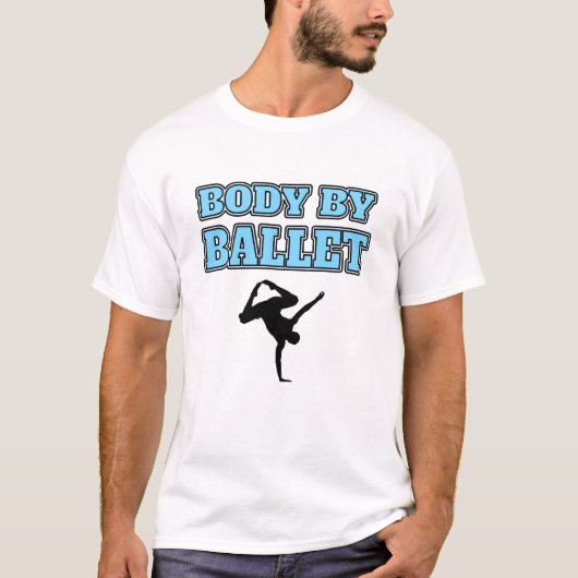 バレエによる男性のダンサーの体 Tシャツ (正面)