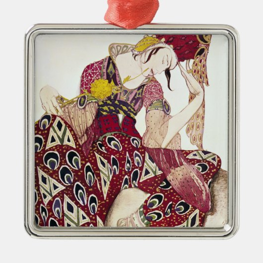 バレエのでNijinskyのためのデザインを「La着せて下さい メタルオーナメント (正面)