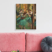 バレエのアートダンサーPink and Green Edgar Degas キャンバスプリント (インサイチュ (リビング))