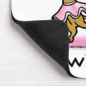 バレエのウインナー犬のマウスパッド マウスパッド (コーナー)