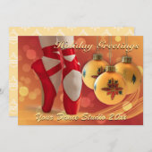 バレエのクリスマスホリデー シーズンカード (正面/裏面)