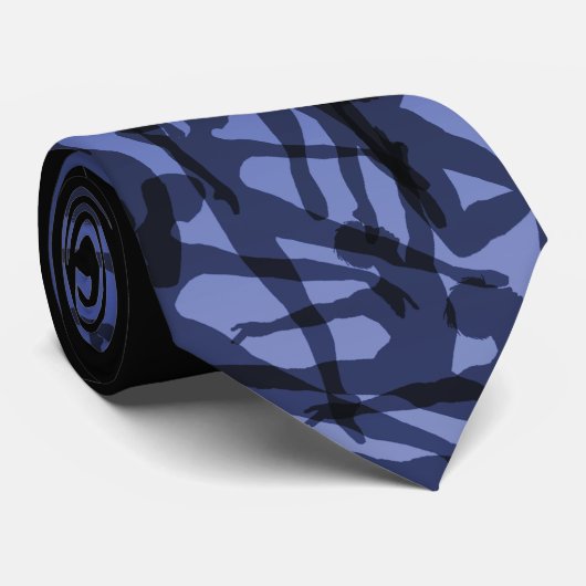 バレエのシルエットのタイ(サファイア) ネクタイ (ロール)