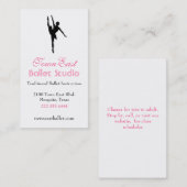 バレエのシルエットの名刺 名刺 (正面/裏面)