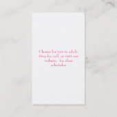 バレエのシルエットの名刺 名刺 (裏面)