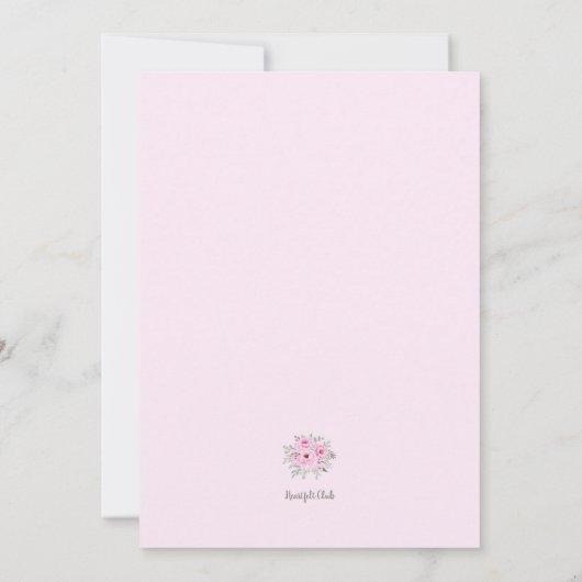 バレエのスリッパのリサイタル 招待状 (裏面)