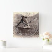 バレエのスリッパの写真 スクエア壁時計 (ホーム)