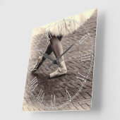 バレエのスリッパの写真 スクエア壁時計 (傾斜)