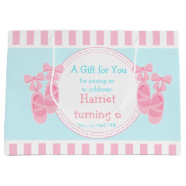 バレエのスリッパーズバレリーナ誕生日パーティー ラージペーパーバッグ