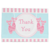 バレエのスリッパーズバレリーナ誕生日パーティー ラージペーパーバッグ (裏面)