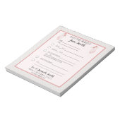 バレエのスリッパ学校メモ弁解1子 ノートパッド (回転)