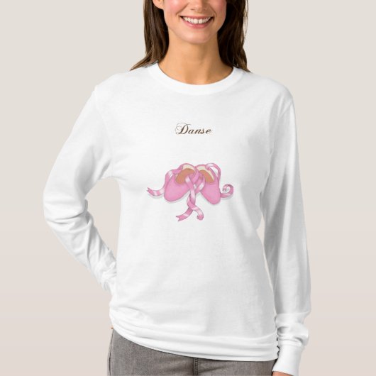 バレエのスリッパ「ダンセ」 Tシャツ (正面)
