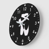 バレエのスリッパ ラージ壁時計 (傾斜)