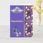 バレエのダンスのファーストアサインおめでとう カード (黄色い花)