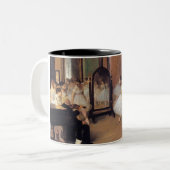 バレエのダンス教室のマグのガスを抜いて下さい ツートーンマグカップ (正面左)