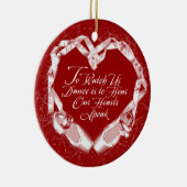 バレエのハート セラミックオーナメント (右)