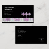 バレエのピアニスト虹色の紫バール。グリッター 名刺 (正面/裏面)