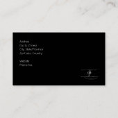 バレエのピアニスト虹色の紫バール。グリッター 名刺 (裏面)