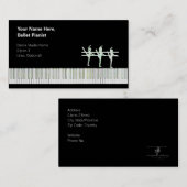 バレエのピアニスト虹色の緑バール。グリッター 名刺 (正面/裏面)