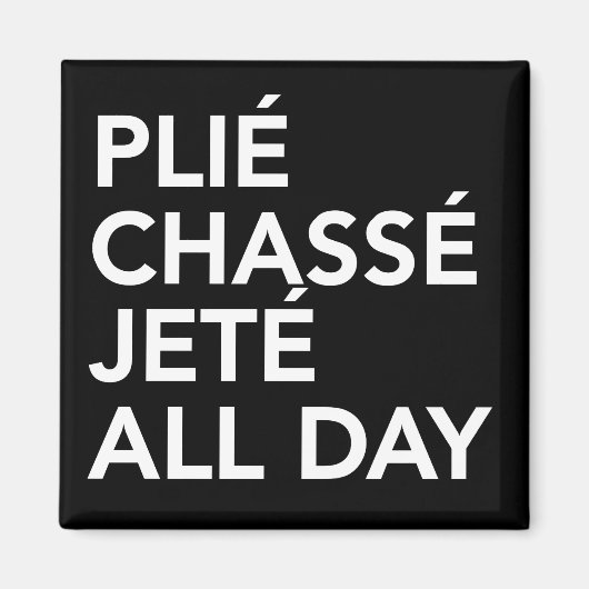 バレエのピースキセジートスクエアマグネット マグネット (正面)