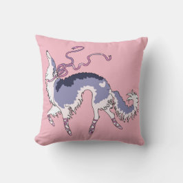 バレエのボルゾイのピンクの枕 クッション