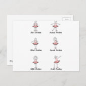 バレエのポジションダブ ポストカード (正面/裏面)