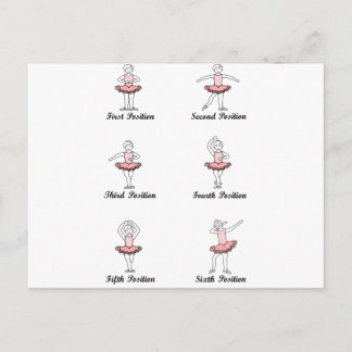 バレエのポジションダブ ポストカード