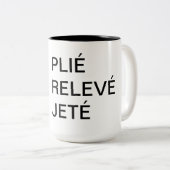 バレエのマグPlié、Relevé、Jeté ツートーンマグカップ (正面右)