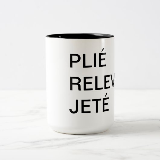バレエのマグPlié、Relevé、Jeté ツートーンマグカップ (中央)