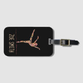 バレエのモダンなダンサーの名前 ラゲッジタグ (正面横)