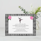 バレエのリサイタル招待状 招待状 (スタンド正面)