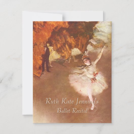 バレエのリサイタル招待状 招待状 (正面)