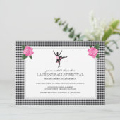 バレエのリサイタル招待状 招待状 (スタンド正面)