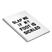 バレエの先生のダンス学生のSickledのおもしろいな足 ノートブック (右側)