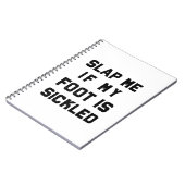 バレエの先生のダンス学生のSickledのおもしろいな足 ノートブック (左側)