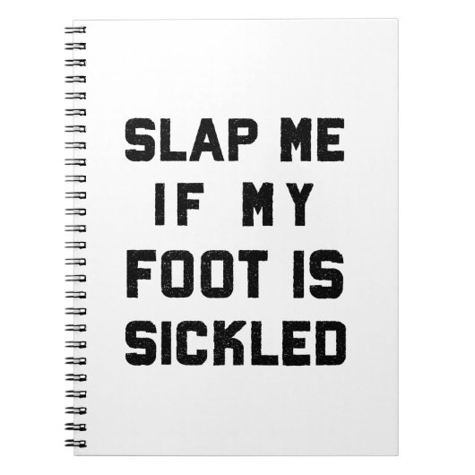 バレエの先生のダンス学生のSickledのおもしろいな足 ノートブック (正面)