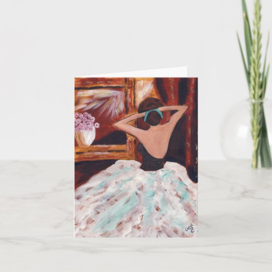 バレエの前 サンキューカード (正面)