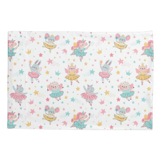 バレエの動物ダンサー 枕カバー (裏面)